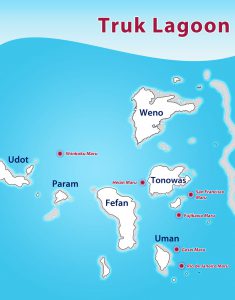 Truk Lagoon map