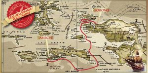 Arenui Banda Sea & Raja Ampat itinerary map
